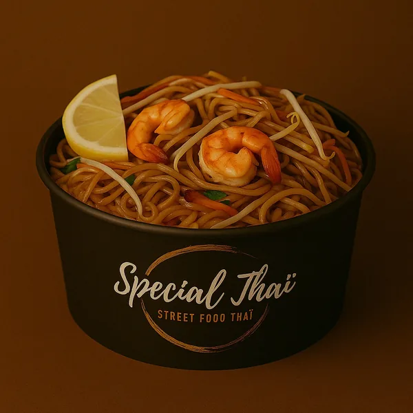 Nouilles crevettes — Special Thaï, restaurant thaï halal à La Verrière