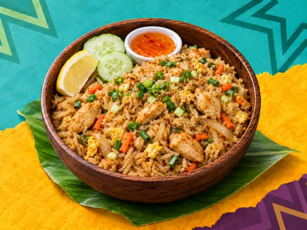 Kao Pat poulet — Special Thaï, restaurant thaï halal à La Verrière