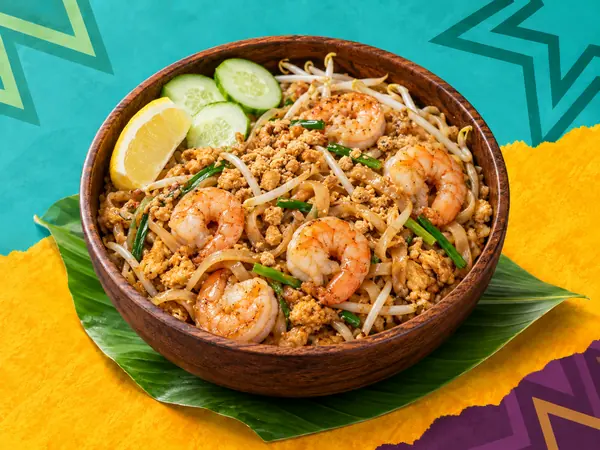 Pad Thaï crevettes — Special Thaï, restaurant thaï halal à La Verrière